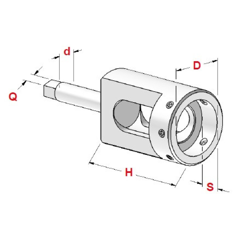 Adaptery do narzynek z chwytem cylindrycznym z kwadratem